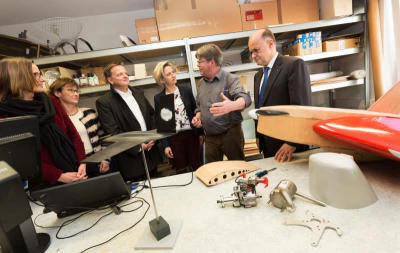 Wissenschaftsministerin Nicole Hoffmeister-Kraut zu Besuch an der Hochschule Offenburg. Rundgang mit der Ministerin — © Ulrich Marx