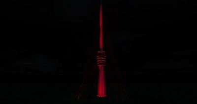 Der Hornisgrindeturm soll Montagnacht in Rot erstrahlen. — © Marcel Albrecht